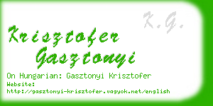 krisztofer gasztonyi business card